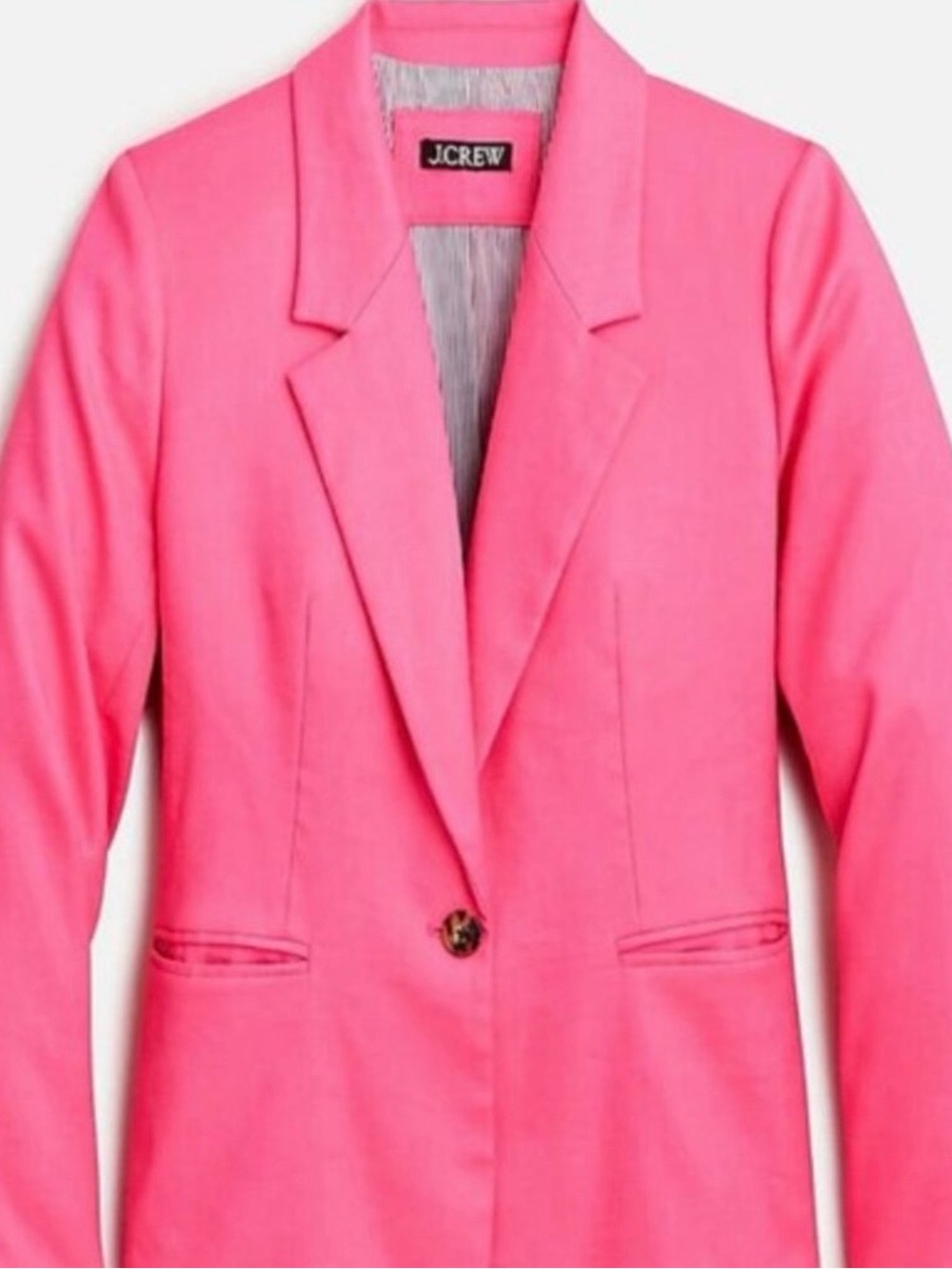 NWT J. Crew Parke linen blazer vivid begonia size 2